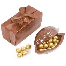 Какао-боб из молочного шоколада с драже фундук в горьком шоколаде 350г