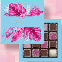 "Поздравляем" подарочный набор конфет ассорти (тропики)