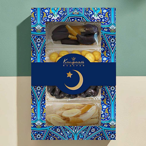"Ураза-Байрам" подарочный набор: драже, конфеты глазированные (цвет синий)
