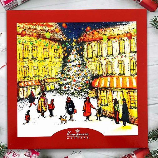 Новогодний набор: конфеты глазированные Суфле, конфеты "Ассорти" 105г