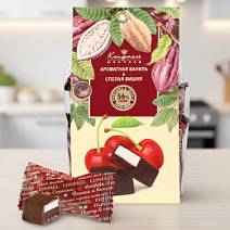 Вишневый мармелад и суфле в горьком шоколаде двуслойные конфеты