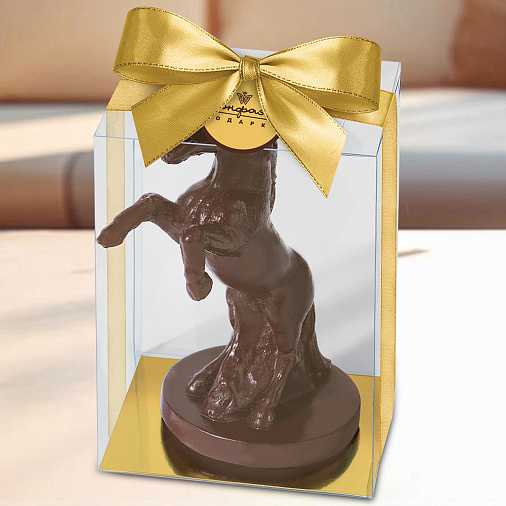 "Конь на дыбах" скульптура малая молочный шоколад 