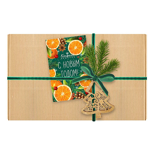 Новогодний набор шоколада и конфет: драже, цукаты, оливки, паштет, чай 805г